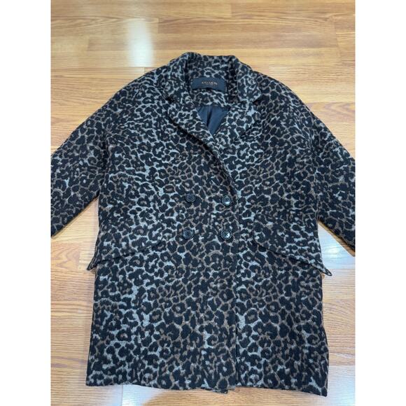 Coach wool blend 3/4 sleeve double breasted cocoon coat XS - Picture 10 of 16